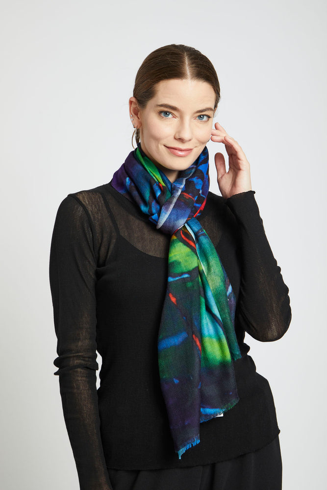 
            
                Load image into Gallery viewer, Cashmere Scarf Gothic Print
            
        
