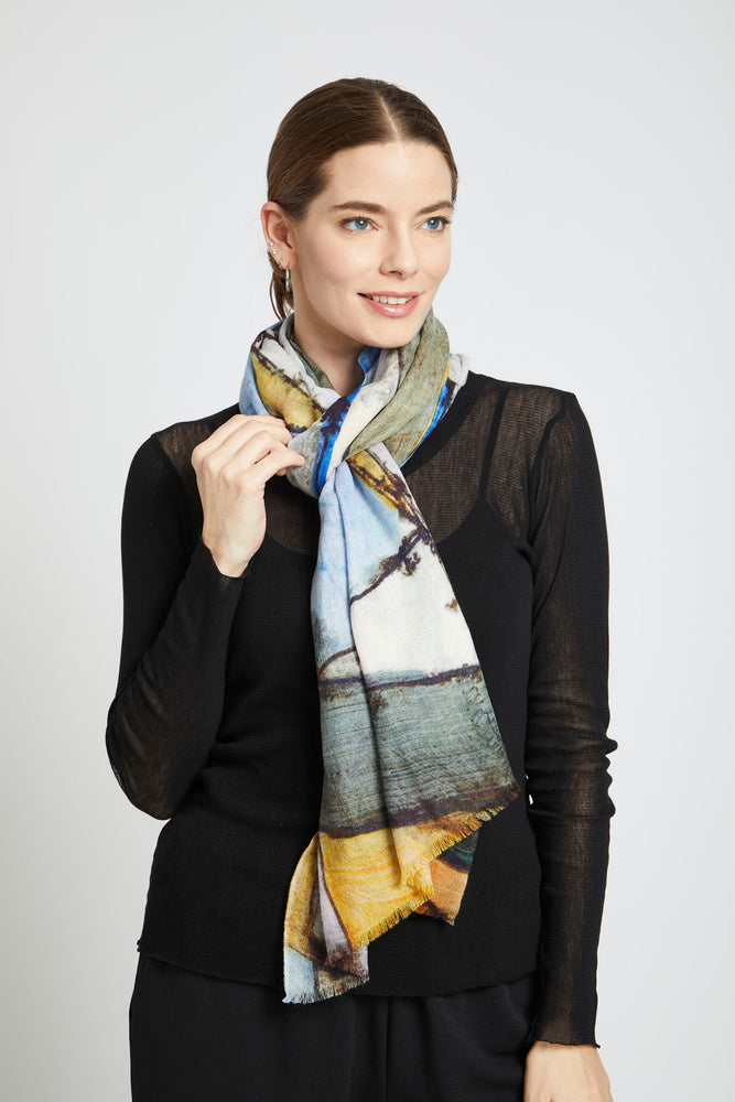 
            
                Load image into Gallery viewer, Cashmere Scarf Big Sky Print
            
        